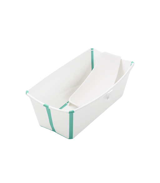 used Stokke Flexi Bath Bundle Pack, White Aqua