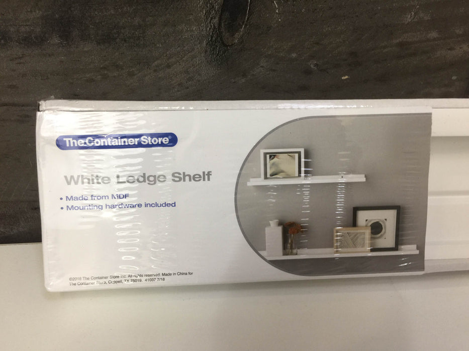 Container Store White Ledge Shelf