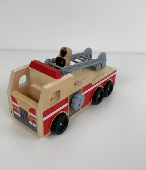 secondhand Melissa & Doug Wooden Fire Truck