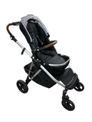 secondhand Mockingbird Single to Double Stroller, 2022, Silver with Penny Leather, Watercolor Drops, Black