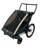 used Thule Chariot Cross Bike Trailer Stroller 2 Seat, Majolica Blue, 2022