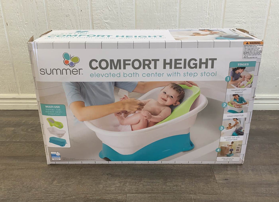 used Summer Infant Comfort Height Bath Center With Step Stool