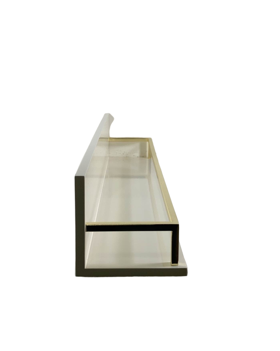 secondhand Pottery Barn Kids Gold Polished Shelf, 2'