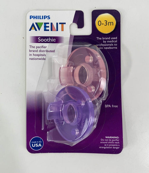 used Philips Avent Soothie Pacifiers, 0-3 Months, 2-Pack