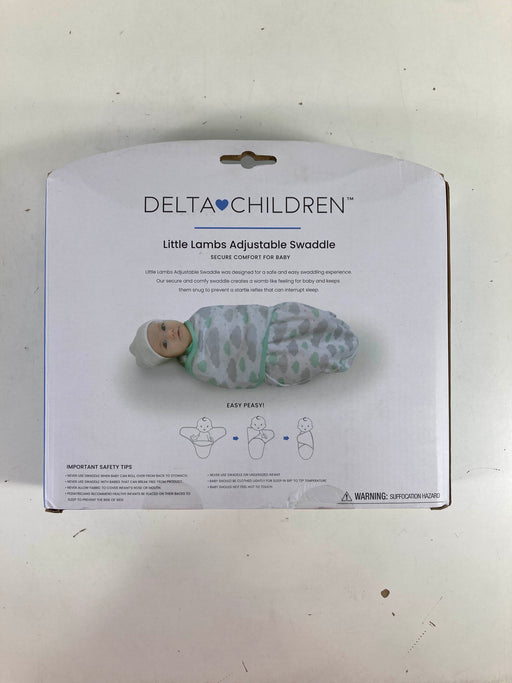 secondhand Delta Children Little Lambs Adjustable Swaddle, 4pack