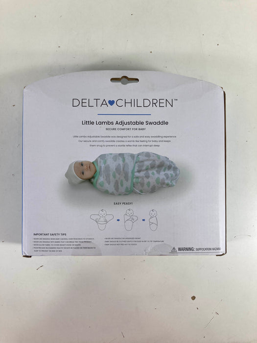 secondhand Delta Children Little Lambs Adjustable Swaddle, 4pack