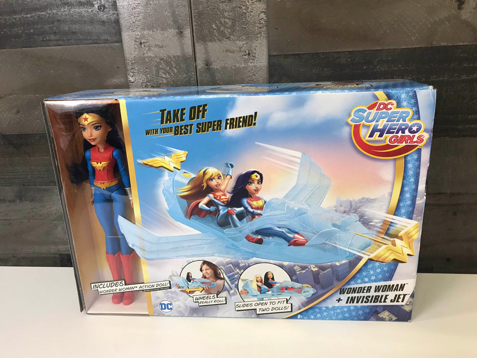 DC Super Hero Girls Wonder Woman Doll & Invisible Jet