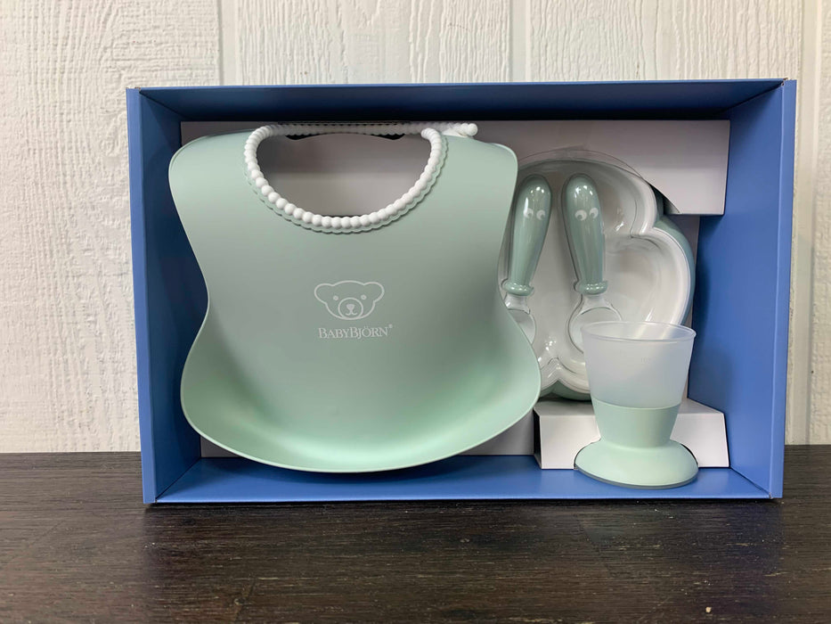 used Baby Bjorn Baby Dinner Set, Powder Green