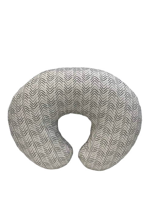 used Boppy Nursing and Infant Support Pillow, Gray Cable Stiches