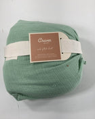 used Crane Baby Crib Fitted Sheet, Evergreen