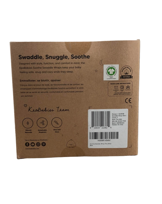 secondhand KeaBabies Soothe Swaddle Wraps 3 pack