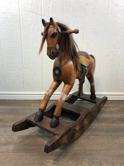 used Handcrafted Wooden Rocking Horse