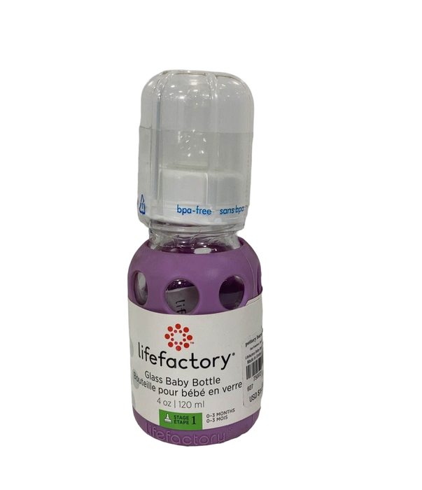 used Lifefactory 4 oz. Glass Bottle, Lavender