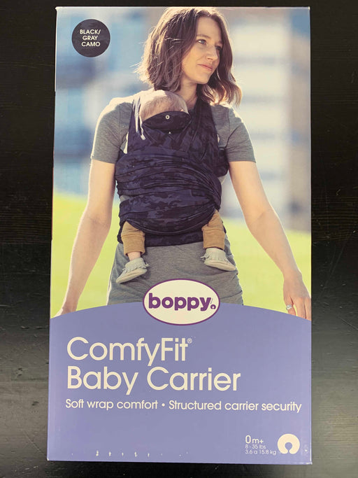 used Boppy ComfyFit Carrier, Gray/Black Camo