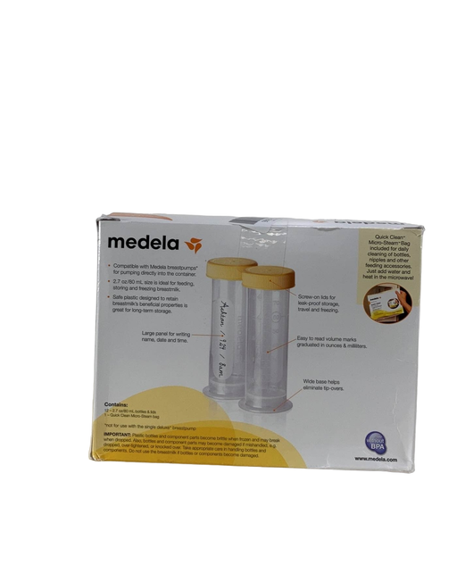 secondhand Medela Breast Milk Collection and Storage Bottles with Solid Lids -12 Pack, 2.7 oz