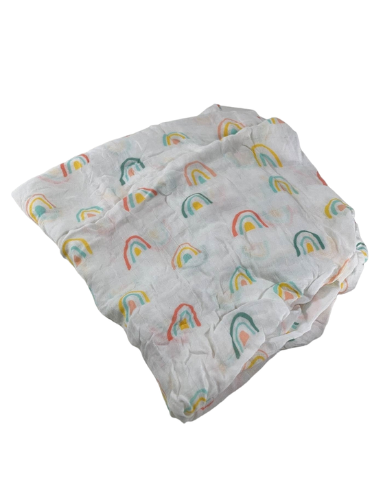 used LouLou Lollipop Fitted Crib Sheet, Pastel Rainbow