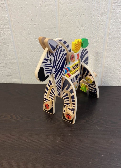 used Manhattan Toy Safari Zebra Wooden Toddler Activity Toy