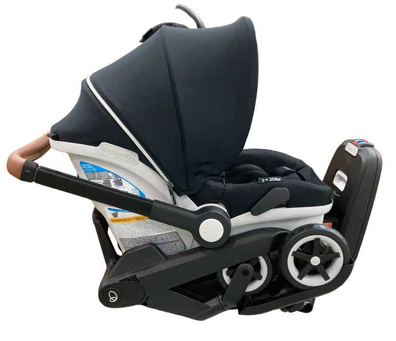 secondhand Evenflo Shyft Dual Ride Infant Car Seat Stroller Combo, 2023, Onyx