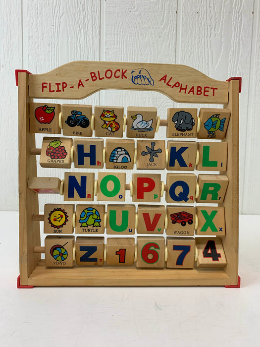 used Flip-A-Block Alphabet Abacus