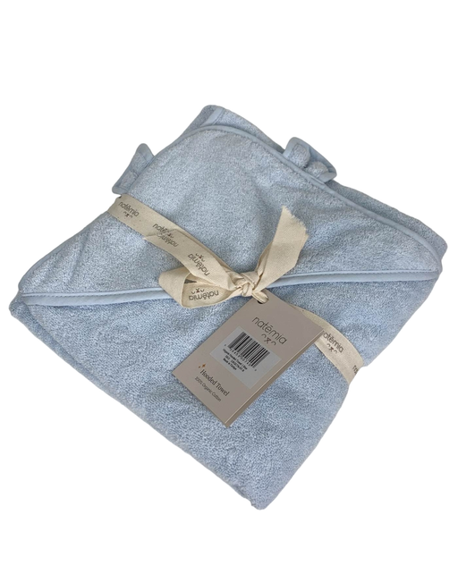 used Natemia Organic Hooded Baby Towel, Blue