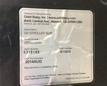 used Orbit Baby G3 Stroller Seat