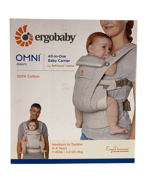 used Ergobaby Omni 360 Cotton Baby Carrier, Natural Dots