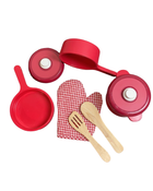 used Melissa & Doug Deluxe Wooden Kitchen Accessory Set