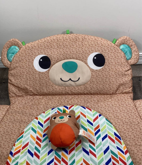 secondhand Bright Starts Tummy Time Prop & Play Mat, Teddy Bear