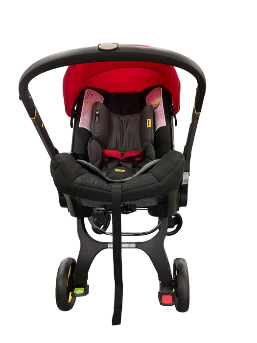 used Doona Infant Car Seat & Stroller Combo, 2022, Flame Red