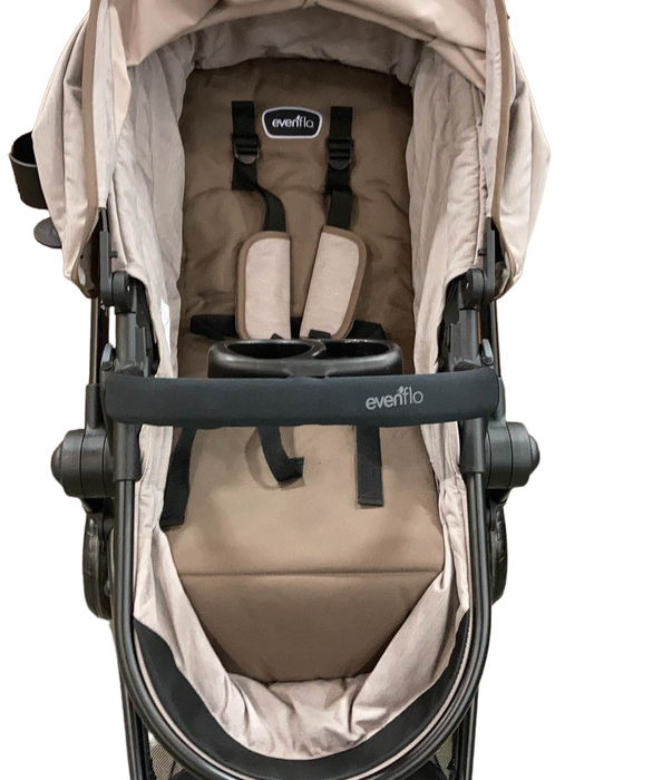 used Evenflo Pivot Modular Travel System Stroller, 2023, Sandstone