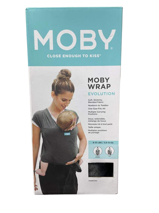 used Moby Evolution Baby Carrier, Charcoal