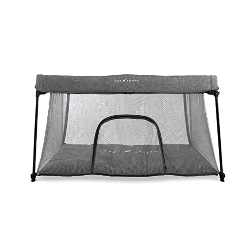 Baby Delight Nod Deluxe Portable Travel Crib, Charcoal Tweed