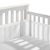 used Breathable Baby Mesh Crib Liner, White