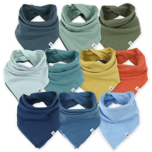 used Honest Baby 10pack Organic Cotton Bandana Bibs