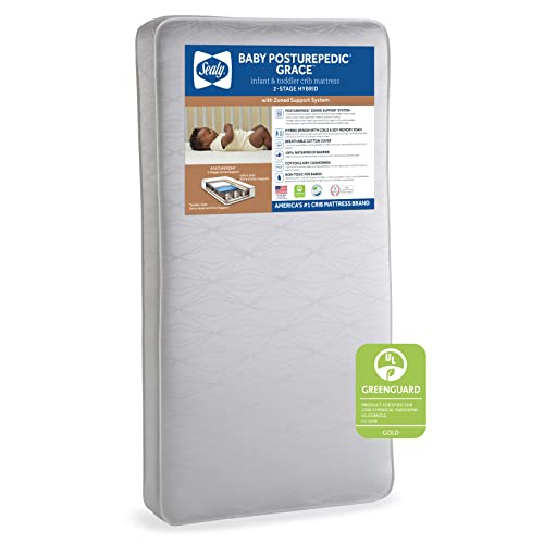 used Sealy Posturepedic Grace 2-Stage Waterproof Standard Crib Mattress