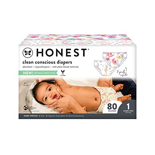 used Honest Company Club Box Diapers, Size 2, 76 Count