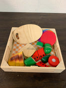 secondhand Melissa & Doug Cutting Food- Wooden Play Food