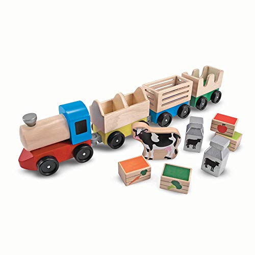 used Melissa & Doug Wooden Farm Train Set