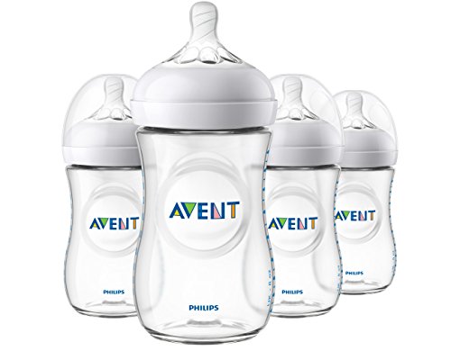 used Philips Avent Natural Baby Bottles, 4oz, 3-Pack, Pink