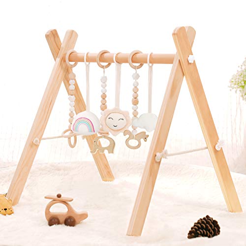 used Wooden Baby Gym, With Extra Toys