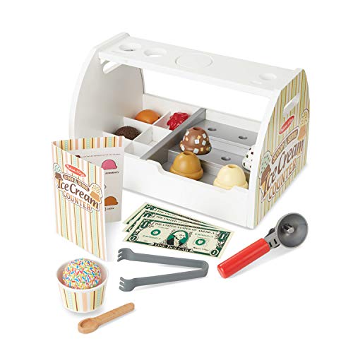 used Melissa & Doug Wooden Scoop & Serve Ice Cream Counter