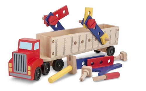 used Melissa & Doug Big Rig Building Truck Wooden Play Set