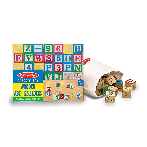 used Melissa & Doug Wooden ABC-123 Blocks