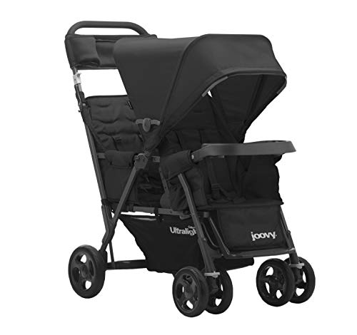 used Joovy Caboose Too Ultralight Graphite Sit And Stand Double Stroller, Black, 2021