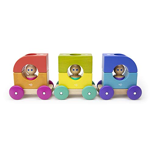 used Tegu Magnetic Tram Building Block Set