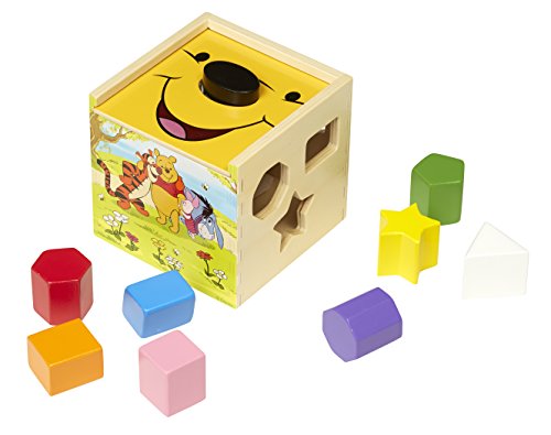 Melissa & Doug Winnie The Pooh Wooden Shape Sorting Cube