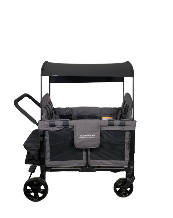 used Wonderfold W4 Multifunctional Quad Stroller Wagon, 2022, Charcoal Grey