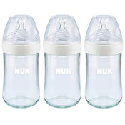 used NUK Simply Natural Glass Bottles, 8oz, 3 Pack