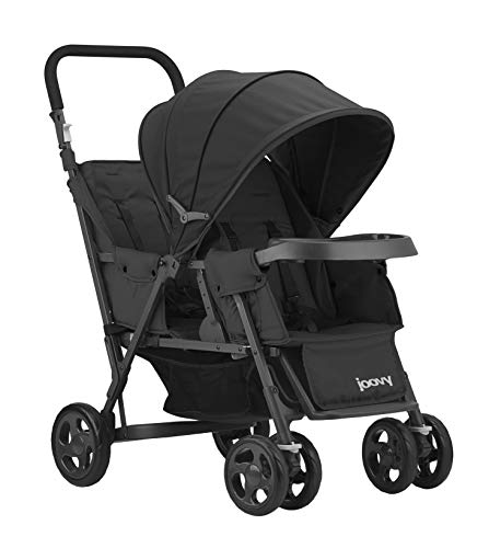 used Joovy Caboose Too Graphite Sit and Stand Double Stroller, 2021, Black