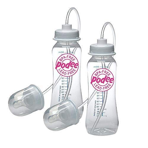 used Podee Hands Free Baby Bottle, 2pk, 9oz